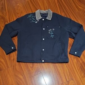 Abercrombie & Fitch embroidered workwear | trucker jacket. Sz XL